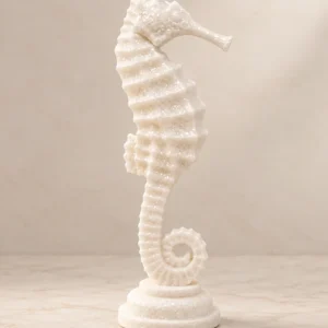 Calypso Fildişi Mermer Görünümlü Denizatı Dekoratif Obje - 32x12 cm