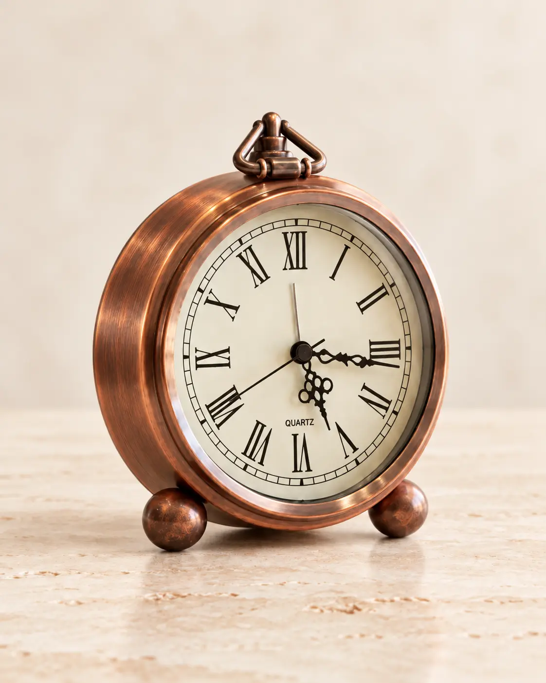 Serene Bell Vintage Metal Çalar Saat 16x14 Cm - Görsel 3